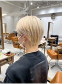 アッシュブラックカルマパーマベリーショートダークアッシュ