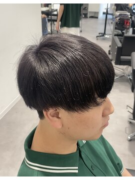 オーシャントーキョー 原宿(OCEAN TOKYO) ハイライトミルクティーベージュツーブロックメンズマッシュ