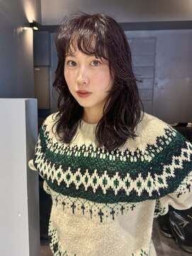 画 face layer/purple color