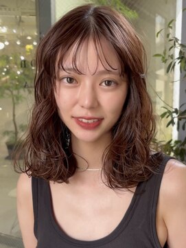 メゾンアクア 表参道(Maison ACQUA) ＋ウェーブミディアム似合わせカットミディアムパーマボブパーマ