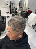 イケオジ×メンズショート×シルバーメッシュ×韓国マッシュ