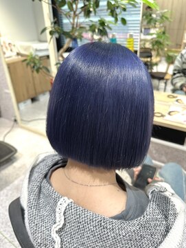 ゼストソエル(ZEST soell) ボブ×ブルーカラー！