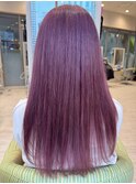 ロングヘア/ダブルカラー/ピンクパープルカラー