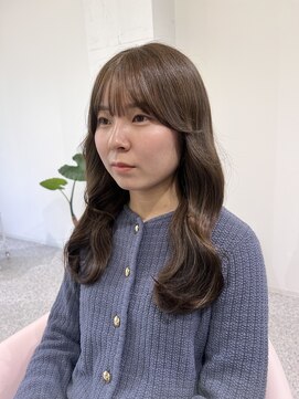 シエル 一社(cher) ブリーチ無しダブルカラーで作る「オリーブベージュ」