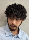 渋谷緩めシャドウパーマツイストスパイラルパーマメンズマッシュ