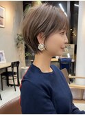ショート/顔まわり/丸み/縮毛矯正/白髪ぼかし/立川