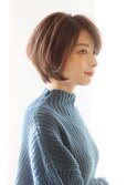 30代40代　大人可愛いショートボブ　ひし形ショートボブ