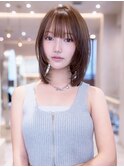 韓国レイヤー顔周りカット透明感カラー髪質改善艶髪シースルー