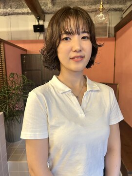 ニーム(nimes) ボブスタイル×くすみベージュ