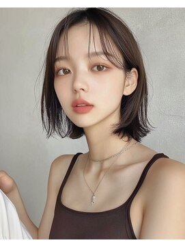 ハム 立川(hum) ココアベージュ/オリーブグレー/小顔/黒髪[立川/髪質改善]