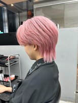 ギークス(GEEKS) 【GEEKS渋谷】センターパートウルフ/クリアピンク/ハイトーン