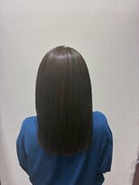 アクセ 艶カラー大人可愛い抜け感簡単スタイリングストレートロングヘア