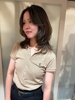 アクシス 栄店(`AXIS)&nbsp;馬渕ミルクティーブロンド/ダークブルー/デジタルパーマ/栄