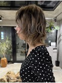 ミックスカラーデザイン/ウルフカット