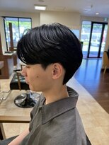 プロッソル 廿日市店(PROSOL)&nbsp;毛流れセンターパートニュアンスパーマ韓国ヘアメンズカット