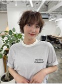 無造作ショートパーマ/くせ毛風ショート/ウェーブヘア