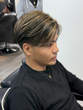 ロエメンズ(LOE men’s) リバースセンターパート/ニュアンスパーマ/ダウンバング
