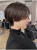 ショートカット切りっぱなしボブレイヤーボブ表参道髪質改善