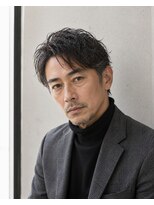 MEN's Baguz MEN'Sカット/ MEN'Sパーマ/ MEN'Sカラー 大人メンズ色気ニュアンスウェーブセンターパート