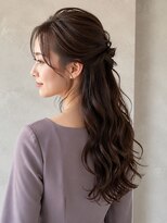 モト 船橋(moto)&nbsp;韓国お呼ばれヘア上品艶髪ねじりハーフアップ後れ毛横顔船橋