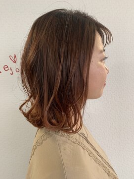 グリー ヘアープロデュース(Gree hair produce) 【Gree小川真由美】グラデーション☆オレンジカラー☆ボブ