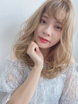 ルービック 難波(Rubik's)&nbsp;大人かわいいゆるふわ愛され髪◎ハイトーン/ミルクティーカラー