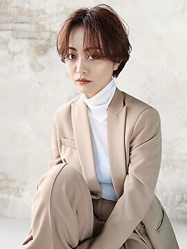 ヘアーアンジェ 南矢野目店(Hair ange) 【イルミナカラー×髪質改善TR】耳かけショートスタイル