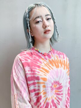 アルバム 銀座(ALBUM GINZA) ブレイズ風アレンジ_ラベンダーカラーくびれミディ_38468