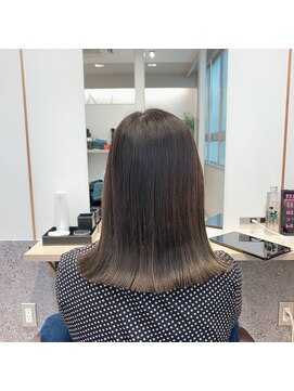 トゥーリ 浜町店 長崎(tuuli) ラテベージュ×切りっぱなしロブ