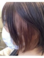 ミューコロル(mieux color)&nbsp;ショートヘア　イヤリングカラー　トレンドカラー　オレンジ