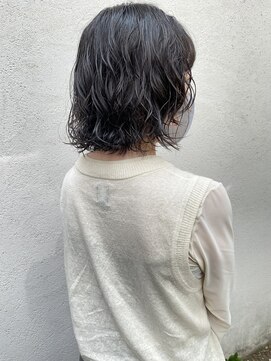 フェンヘアーアイス 中目黒(Fen.hair ici) デジタルパーマ外ハネボブ前髪ヘルシースタイル大人美人
