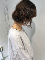 コフィー バイ メルト 吉祥寺(cofy by melt)&nbsp;【三ツ井純】切りっぱなしボブパーマ 簡単スタイリング ブラウン