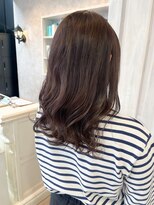 キャアリー(Caary)&nbsp;福山人気赤味ブラウンカラー大人かわいい巻き髪20代30代40代春