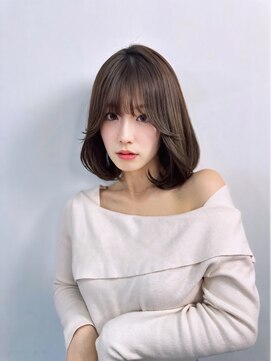 ハピネス 梅田茶屋町店(HAPPINESS) 韓国ヘア 韓国ボブ タンバルモリ 艶カラー グレージュ