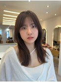 髪質改善＊くすみベージュストレート＊美髪【Zina高田馬場】