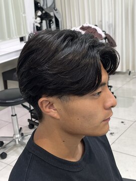 テクト バイアッシュ 吉祥寺店(Tect by Ash) センターパートニュアンスパーマツーブロック刈り上げマッシュ