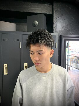 アウル 心斎橋(owl) アップバングショート×ツーブロック×フェード×メンズショート