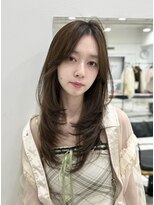 ユーフォリア 渋谷グランデ(Euphoria SHIBUYA GRANDE)&nbsp;レイヤーカット　ワンカール　ベージュカラー