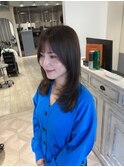 大人の顔回りレイヤー韓国風スタイリング赤羽人気美容室