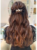 お呼ばれハーフアップアレンジ