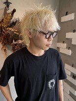 ロリム(RorriM)&nbsp;ブリーチカラー ケアブリーチ 抜きっぱなしブロンド メンズヘア