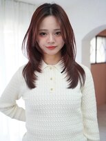 アンジェリカラボ(ANGELICA LABO)&nbsp;ANGELICA トレンド軽めレイヤー チェリーレッド