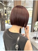 似合わせカット ボブヘア 縮毛矯正 ミニボブ 切りっぱなしボブ