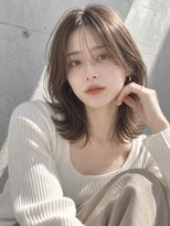 ノア 三宮店(NOA)&nbsp;【NOA】ミディアムレイヤー顔まわりレイヤーシースルーバング