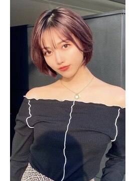 リノ 吉祥寺(Lino kichijoji) ラベンダーカラー　小顔ショートボブ　　リノ吉祥寺