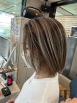 ラフ 難波店(LAFF)&nbsp;#黒髪#ボブルフ#ネビージュ#小顔#ワンレン