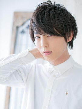 モッズヘアメン 名護大東店(mod's hair men) 厚めバングが新鮮!黒髪ニュアンススマートマッシュg名護大東