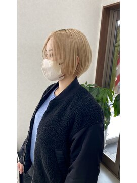 エルエスヘアー(LS HAIR) 【片山陽基】ハイトーン丸みショート