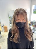 レイヤー×ミルクティーベージュ