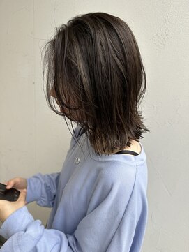 ジュエ ヘアー デザイン(Jue hair design) ハイライトあり外ハネボブ